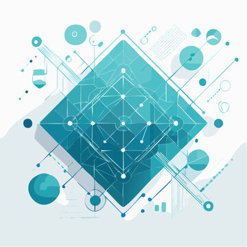 Abstract Geometric Network and Technology Concept