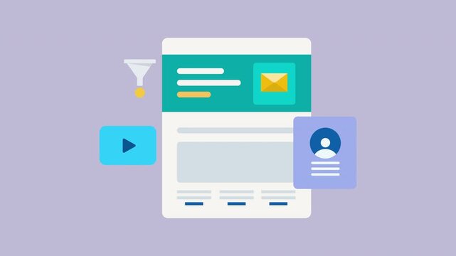 Customer conversion optimization, Lead capture page, Landing page for lead generation 2d Animation Alpha Matte