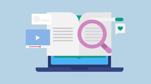 Online SEO courses, Learning SEO from video tutorials, Digital marketing certification 2d animation with alpha matte