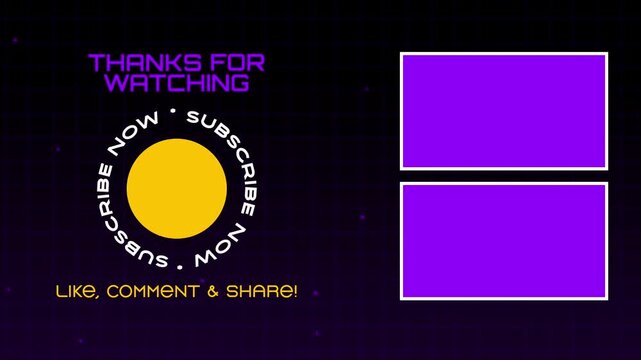 Animated End Screen Template with Rotating Subscribe Button