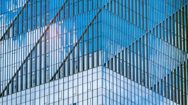 Architecture details Modern Building Glass facade Business background
