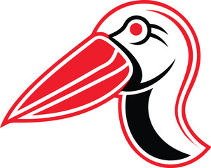 Obraz premium Toucan bird head with large red beak