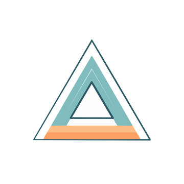 Layered Geometric Triangle Vector Design