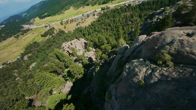 Diving down the mountains rockies Colorado FPVdrone dive Conifer Colorado 4K