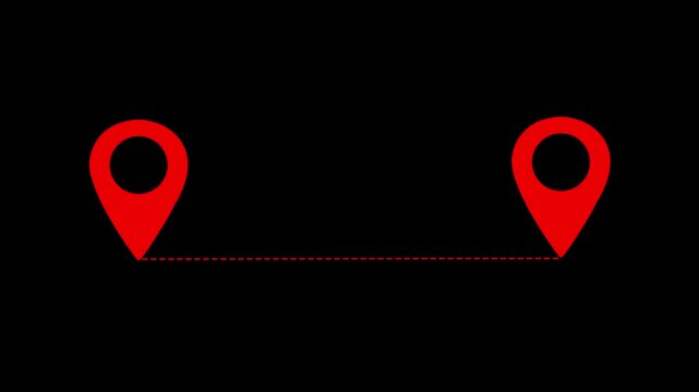 Red color location symbol. Pin symbol Indicates the location of the GPS map. Location icon or map pin simple location icon