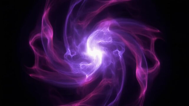 Vertical cinematic 3D animation of nuclear fusion plasma energy vortex