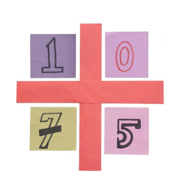 Red number 2 icon on white background