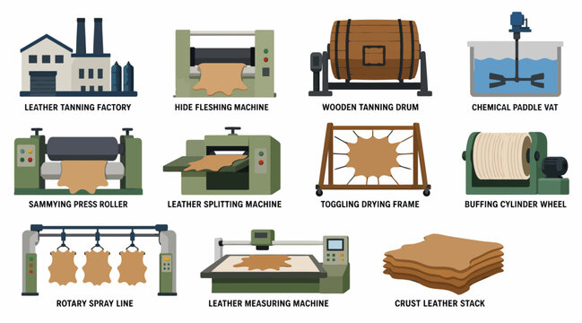 Collection of woodworking machinery and furniture production equipment.
