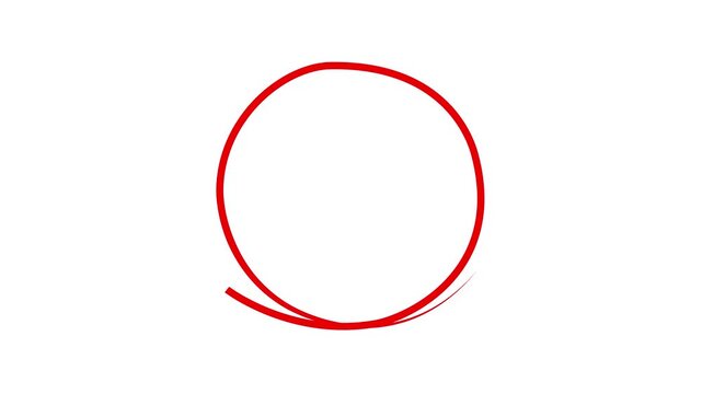 Hand Drawn red circle, Arrow and Highlight animation Pack. Marker Pen annotation on transparent background 4K video.