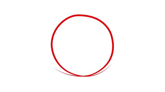 Hand Drawn red circle, Arrow and Highlight animation Pack. Marker Pen annotation on transparent background 4K video.