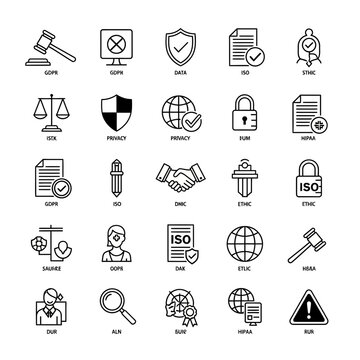 Data Protection and Compliance Icons