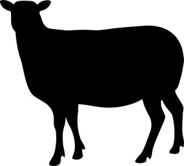 Sheep Silhouette SVG Vector for Farm Animal Design Projects © generasi