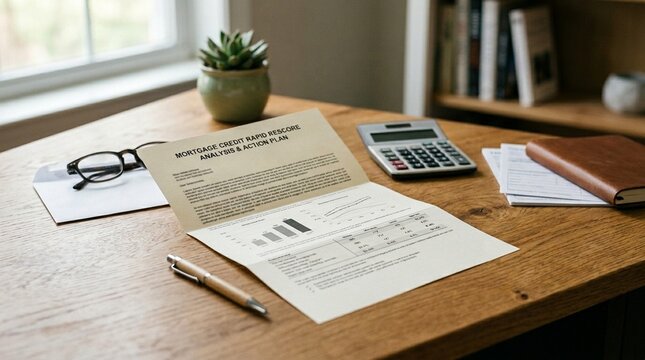 Rapid rescore mortgage credit repair letter on desk