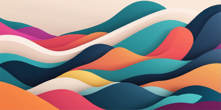Colorful striped socks and scarf with rainbow wave pattern vector illustration design wallpaper background