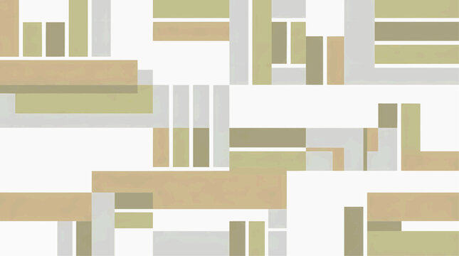Geometric Shapes: Stacked Rectangle Rhythm Border Vector with Clean Copy Space