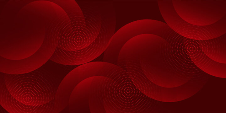 Abstract red background with circles.  Applicable for gift card, Poster on wall poster template, EPS 10
