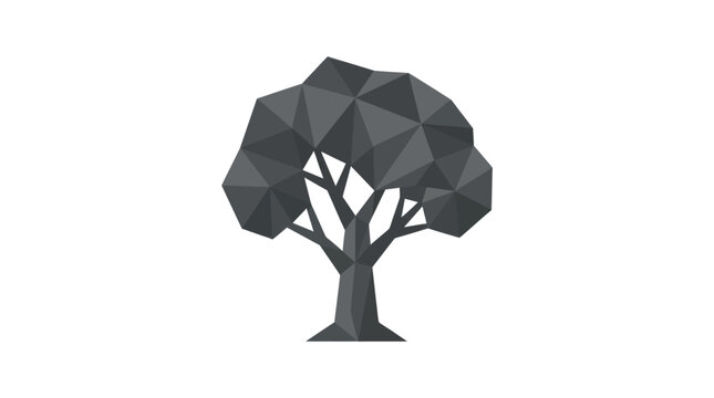 Geometric tree with polygonal leaves.