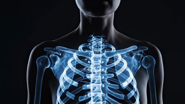 Visual chart showing female skeletal structure and electrical heartbeat signals. Educational graphic illustrating connection between female bones and heart electrical activity