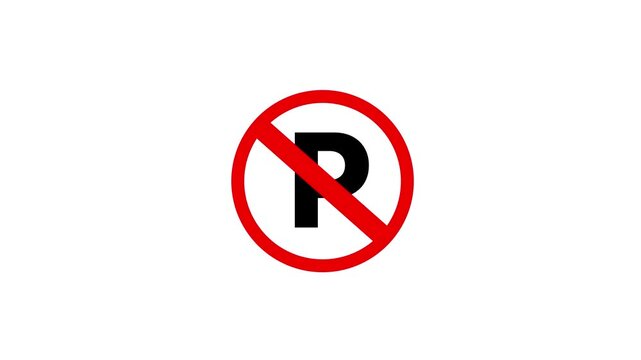 No Parking Sign prohibiting white background. traffic no parking signage.