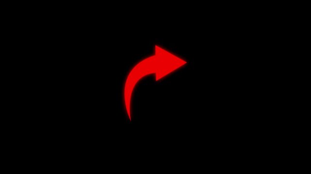 Right turning directional road arrow. Turn arrow icon trendy flat style.