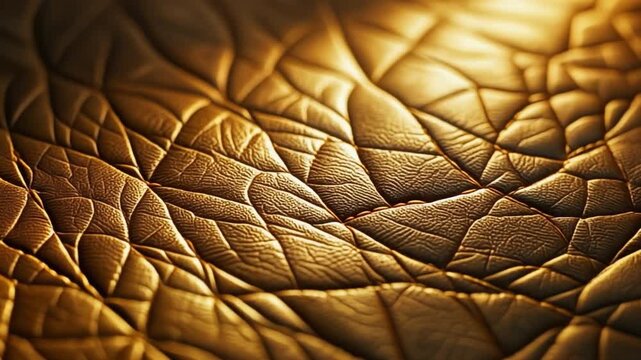 Abstract Luxury Gold Wrinkled Leather Texture Background