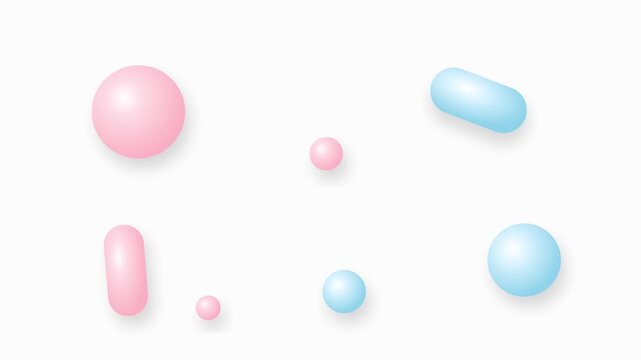 Soft Claymorphism Floating 3D Shapes Vector Background