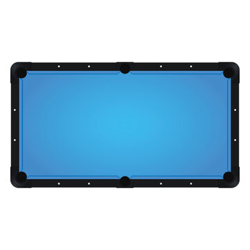 Top down view of a classic pool table