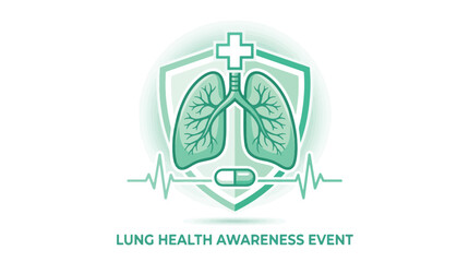 Fototapeta premium Lung Health Awareness Event - Promoting Respiratory Wellness and Education for a Healthier Community