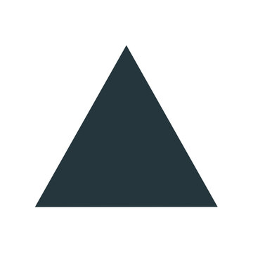 Black equilateral triangle vector icon