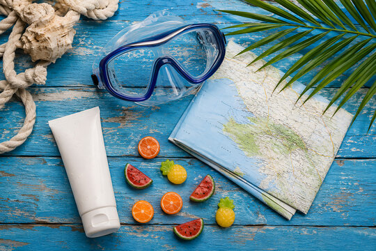 Product Style Beach Chair With Pineapple And Floating Ring For Travel Poster