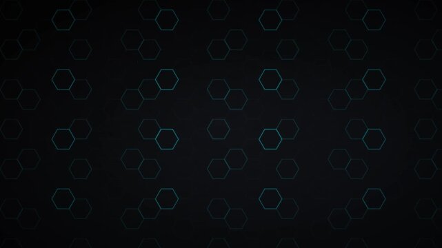 sleek dark mode tech hexagonal honeycomb animation