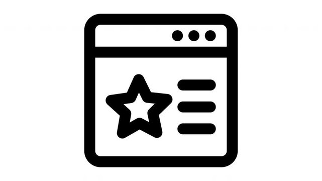 loyality point animated Line Icons Premium 4K, Modern Minimal Outline Motion Graphics Collection