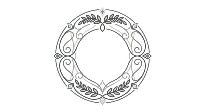 Intricate circular ornamental design element.