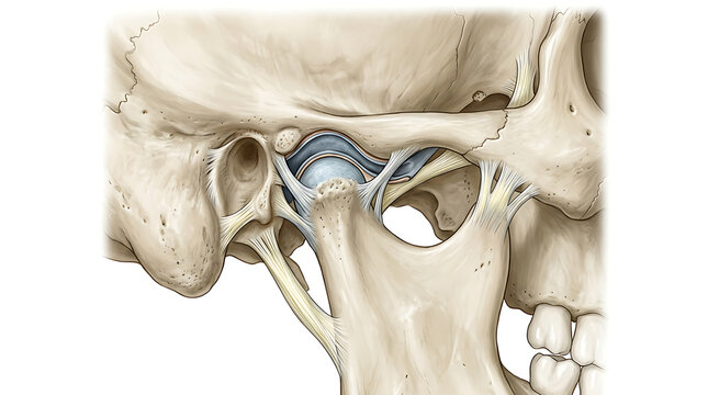 Detailed anatomical illustration of the human skull focusing on the nasal cavity and surrounding bones showing intricate