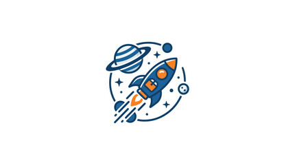 Rocket Ship Blasting into Space. © Muna