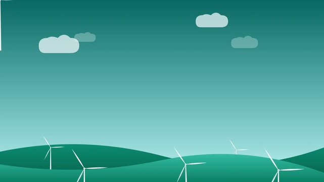 renewable energy wind turbines clean power background