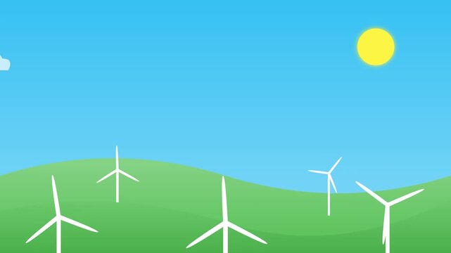 Renewable Energy Windmill Green Tech Environment Graphic