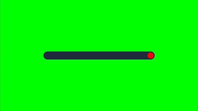 Slider control interface moving across a track on a green background