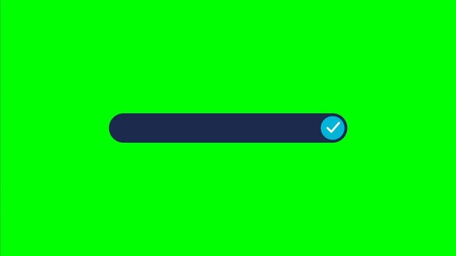 Digital slide to authenticate button motion graphic with green screen