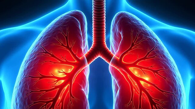 Respiratory Distress: Asthma's Constricted Airways in Luminous Detail