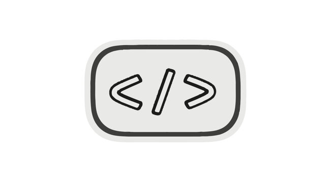 Code symbol programming language icon.