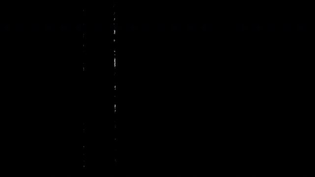 Vertical old film tape defects overlay suitable for digital design projects, and futuristic concepts in monochrome style. 4k 