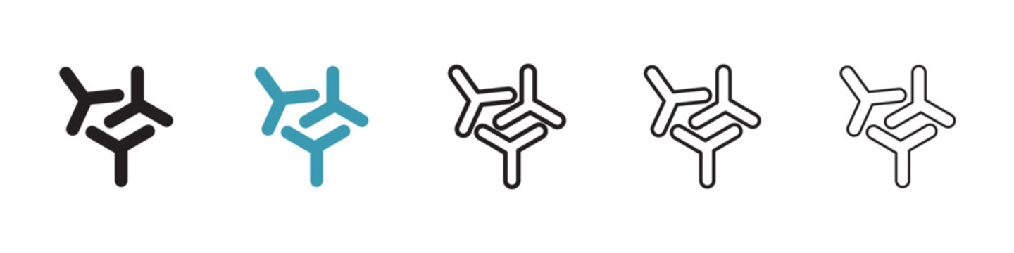 Bifidobacterium probiotics vector icon logo or illustration