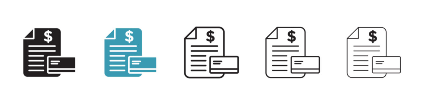Billing vector icon logo or illustration