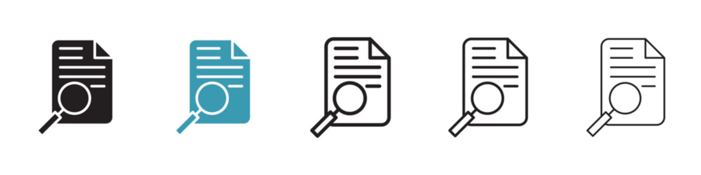 Case studies vector icon logo or illustration