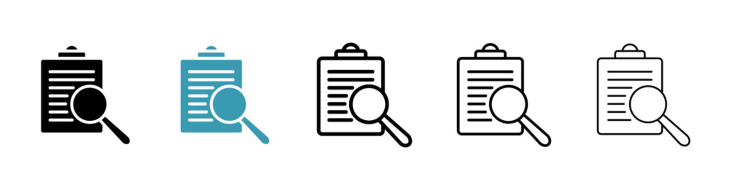 Case studies vector icon logo or illustration