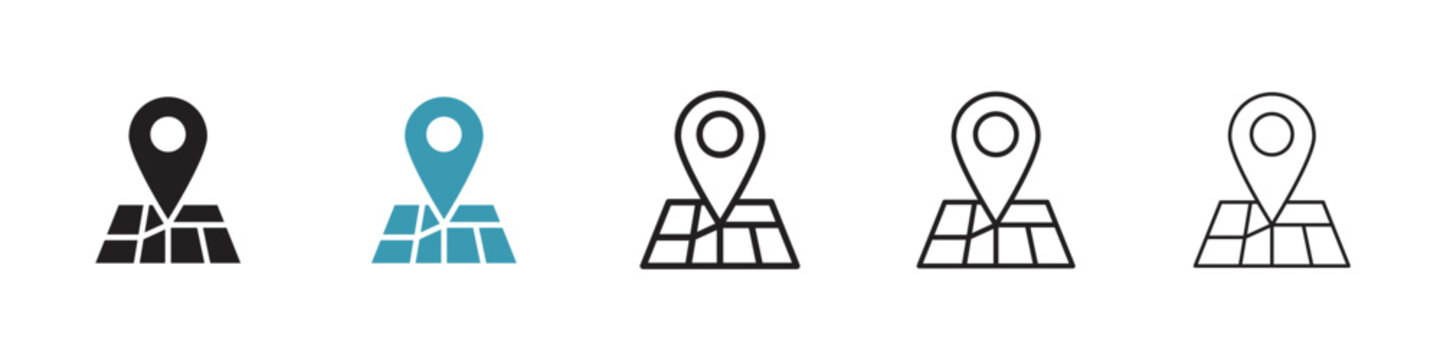 City map vector icon logo or illustration