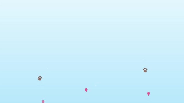 Pet Care Animal Veterinary Floating Paw Background