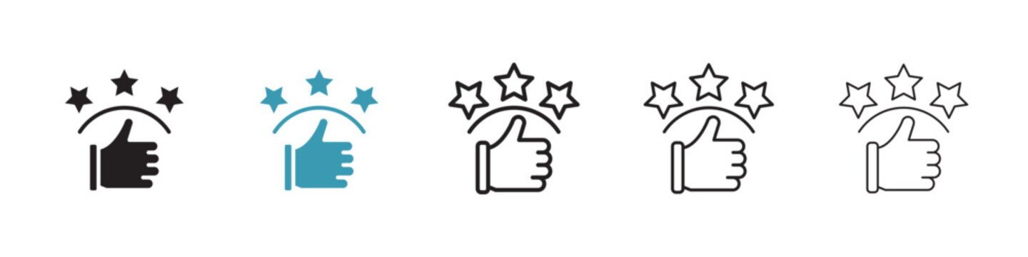Customer satisfaction vector icon logo or illustration