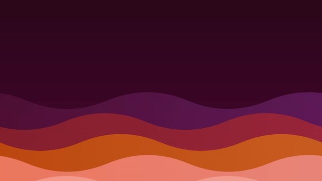 Organic Warm Sunset Gradient Vector Wave Animation